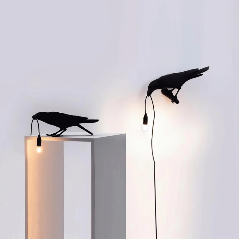 Black Crow Table Lamp
